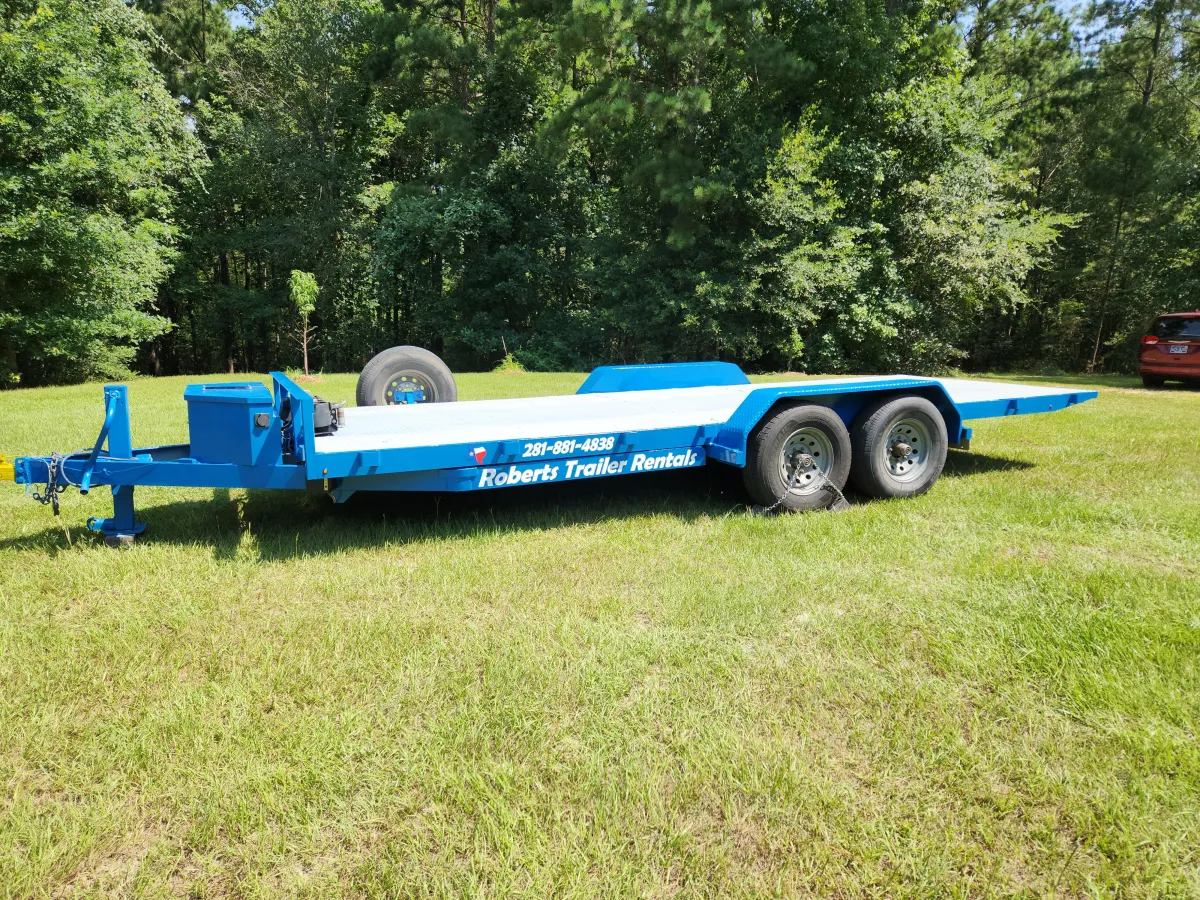 Blue tilt deck trailer thumbnail 5 - Professional equipment trailer Coldspring